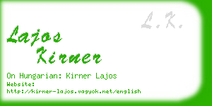 lajos kirner business card